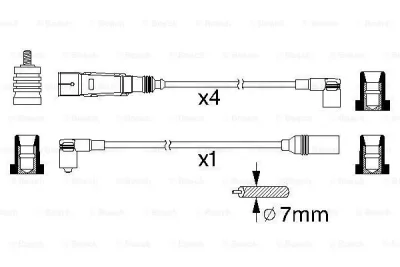 0 986 356 355 BOSCH Комплект проводов зажигания