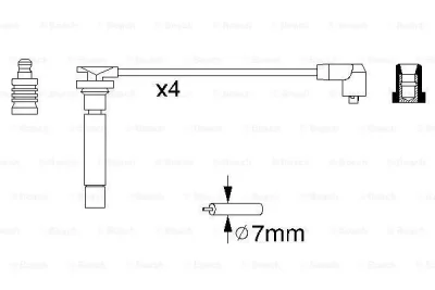 0 986 356 705 BOSCH Комплект проводов зажигания