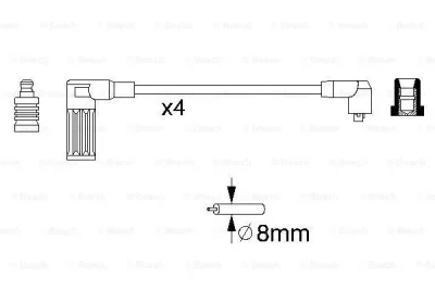 0 986 356 717 BOSCH Комплект проводов зажигания