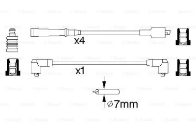 0 986 356 773 BOSCH Комплект проводов зажигания