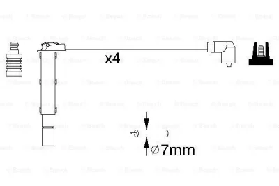 0 986 356 787 BOSCH Комплект проводов зажигания