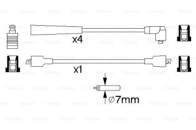 0 986 356 839 BOSCH Комплект проводов зажигания