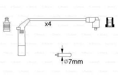 Комплект проводов зажигания BOSCH 0 986 356 898