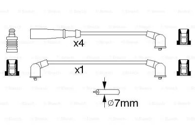 0 986 356 921 BOSCH Комплект проводов зажигания