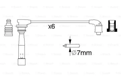 Комплект проводов зажигания BOSCH 0 986 356 992