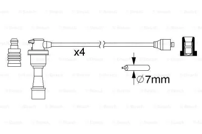 0 986 357 151 BOSCH Комплект проводов зажигания