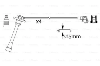 0 986 357 176 BOSCH Комплект проводов зажигания