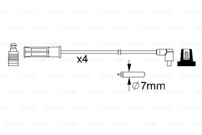 0 986 357 182 BOSCH Комплект проводов зажигания