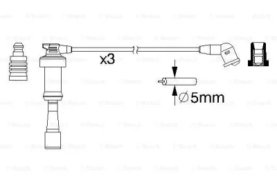 0 986 357 207 BOSCH Комплект проводов зажигания