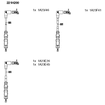 Комплект проводов зажигания BREMI 221H200