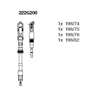 222G200 BREMI Комплект проводов зажигания