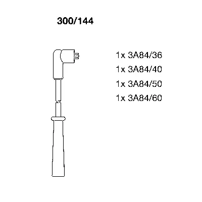 300/144 BREMI Комплект проводов зажигания