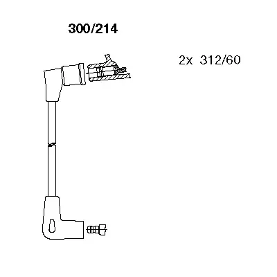 300/214 BREMI Комплект проводов зажигания