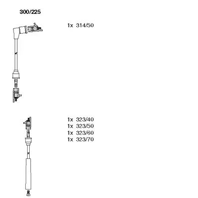 300/225 BREMI Комплект проводов зажигания
