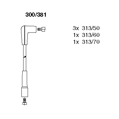 300/381 BREMI Комплект проводов зажигания