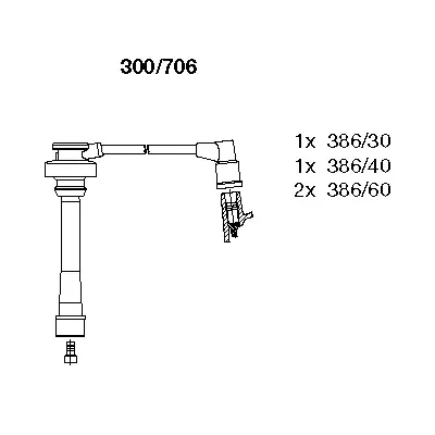 300/706 BREMI Комплект проводов зажигания