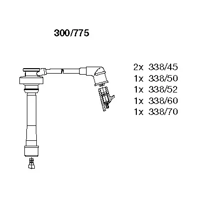 300/775 BREMI Комплект проводов зажигания
