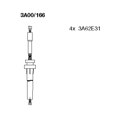 3A00/166 BREMI Комплект проводов зажигания