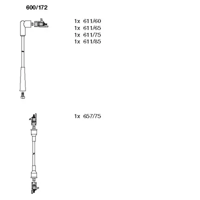 600/172 BREMI Комплект проводов зажигания