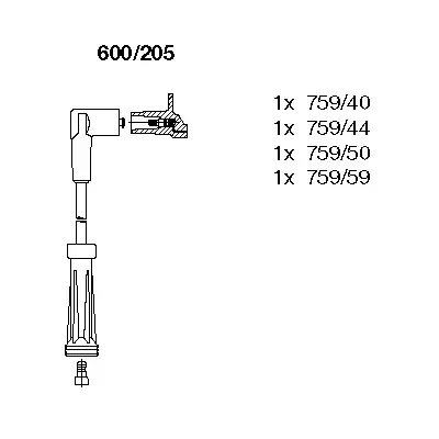 Комплект проводов зажигания BREMI 600/205