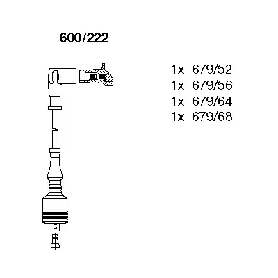 600/222 BREMI Комплект проводов зажигания