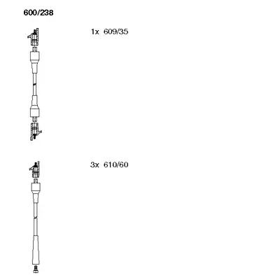 600/238 BREMI Комплект проводов зажигания