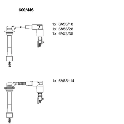 600/446 BREMI Комплект проводов зажигания