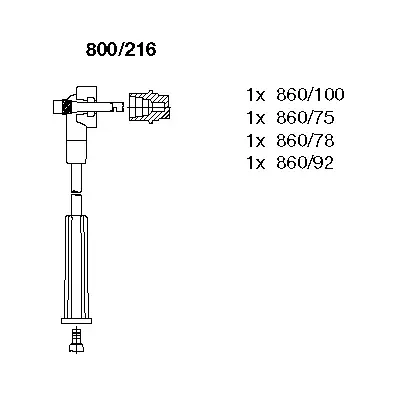 800/216 BREMI Комплект проводов зажигания