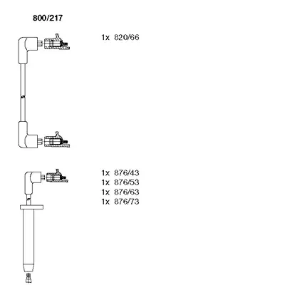 800/217 BREMI Комплект проводов зажигания