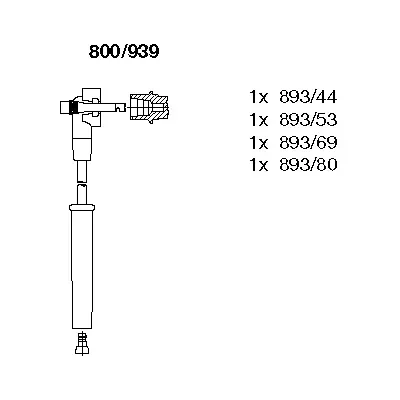 800/939 BREMI Комплект проводов зажигания