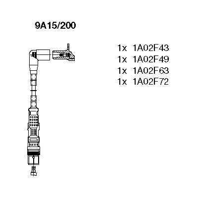 Комплект проводов зажигания BREMI 9A15/200