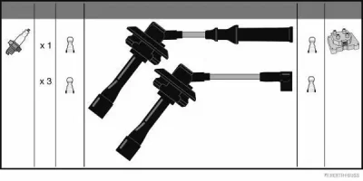 J5387017 HERTH+BUSS Комплект проводов зажигания