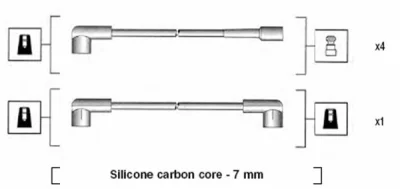 941245010808 MAGNETI MARELLI Комплект проводов зажигания