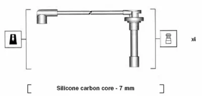 941255060816 MAGNETI MARELLI Комплект проводов зажигания