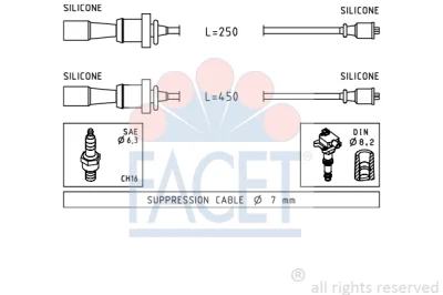 4.7241 FACET Комплект проводов зажигания