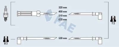 83080 FAE Комплект проводов зажигания