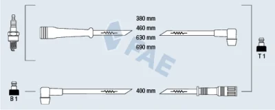 83170 FAE Комплект проводов зажигания