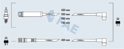 83560 FAE Комплект проводов зажигания