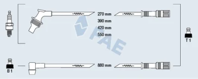 85260 FAE Комплект проводов зажигания