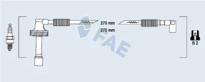 Комплект проводов зажигания FAE 85481