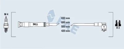 85720 FAE Комплект проводов зажигания