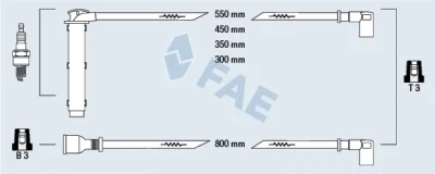 85760 FAE Комплект проводов зажигания