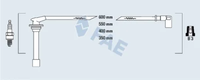 85830 FAE Комплект проводов зажигания