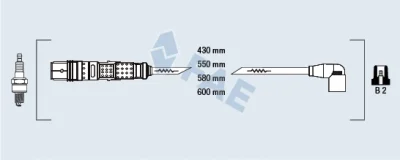 85871 FAE Комплект проводов зажигания