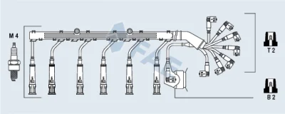 85890 FAE Комплект проводов зажигания