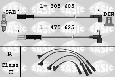 9286014 SASIC Комплект проводов зажигания