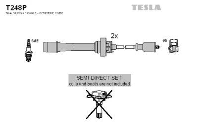 T248P TESLA Комплект проводов зажигания