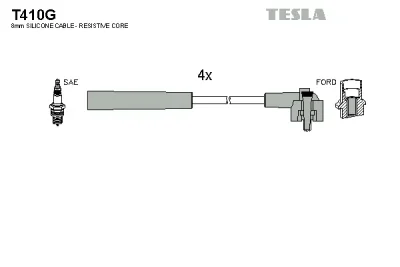 T410G TESLA Комплект проводов зажигания