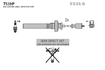 T539P TESLA Комплект проводов зажигания