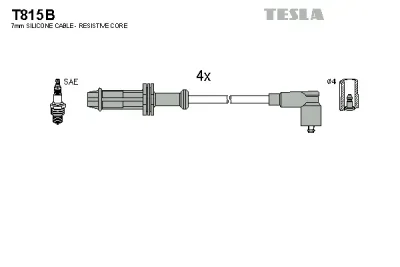 T815B TESLA Комплект проводов зажигания